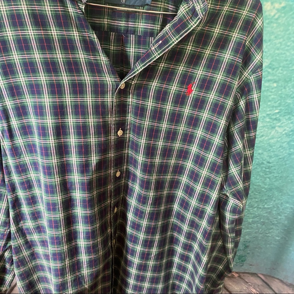 Ralph Lauren Classic Fit Plaid Button Down Shirt